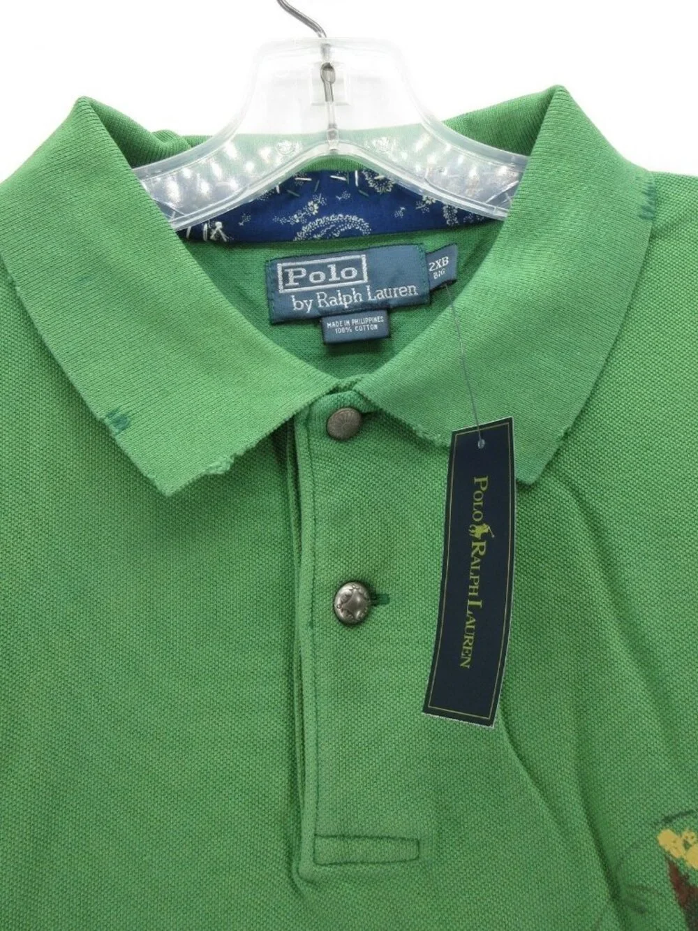 Polo Ralph Lauren Polo Shirt 2XB Big Indian Head Distressed Stencil